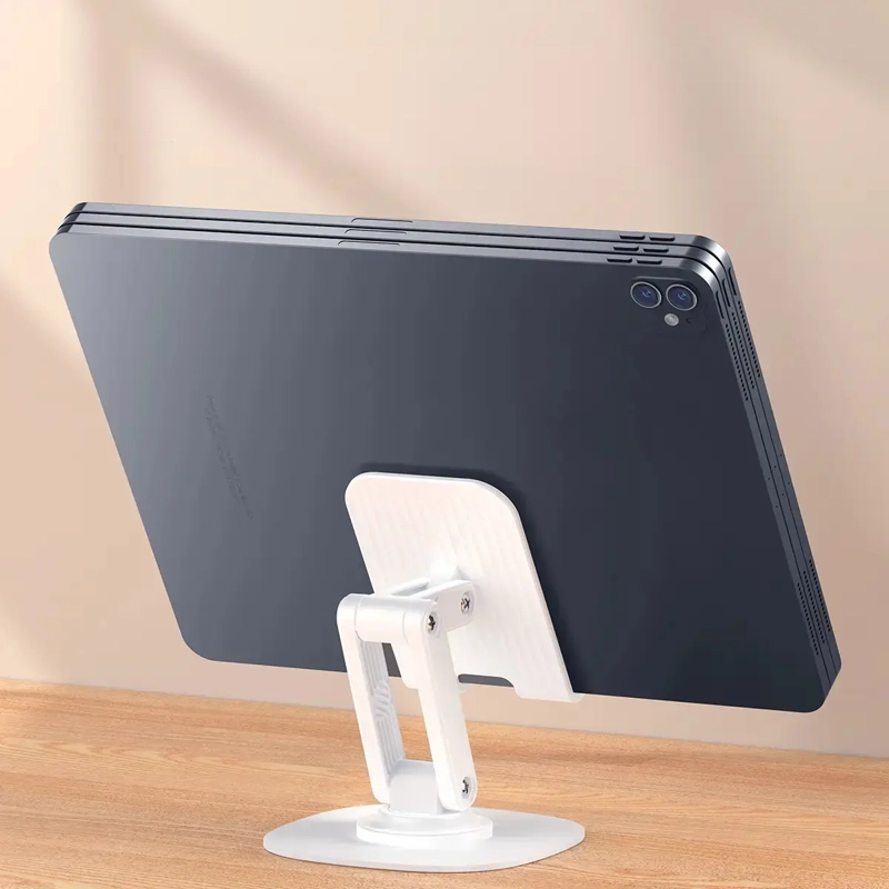 SOPORTE CELULAR DE ESCRITORIO GIRATORIO AJUSTABLE BLANCO - 6