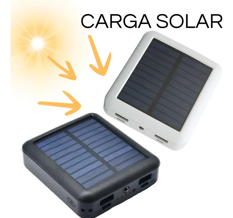 CARGADOR INALAMBRICO POWERBANK 10000MAH CARGA SOLAR 4CABLES - 4
