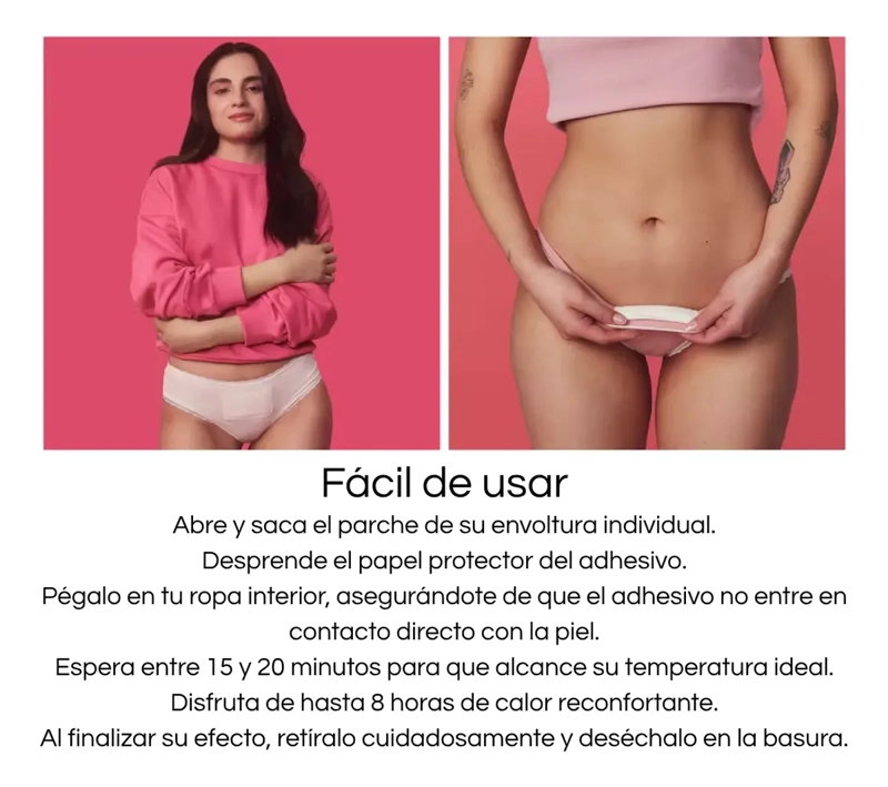 PACK 8 PARCHES TE RMICO CALOR MENSTRUAL CALMANTE - 4