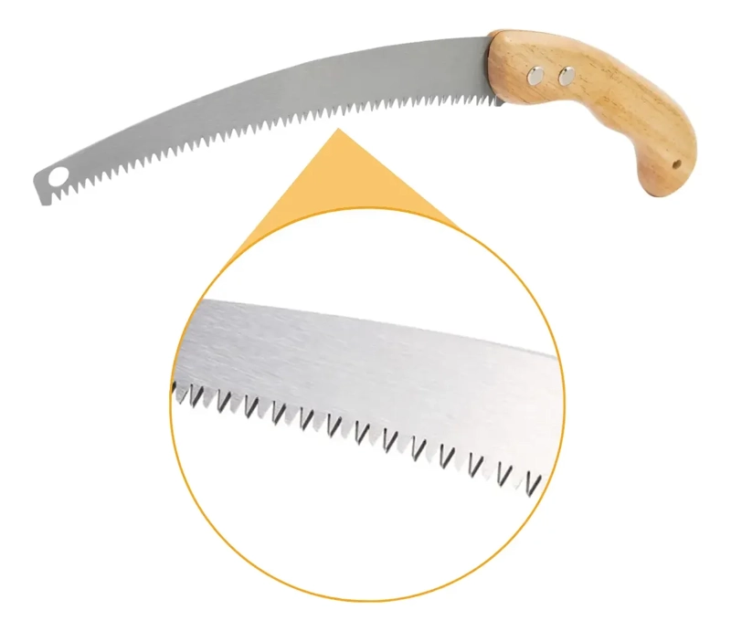 SIERRA PODADORA CURVA MANUAL MANGO MADERA + FUNDA 33 CM - 2