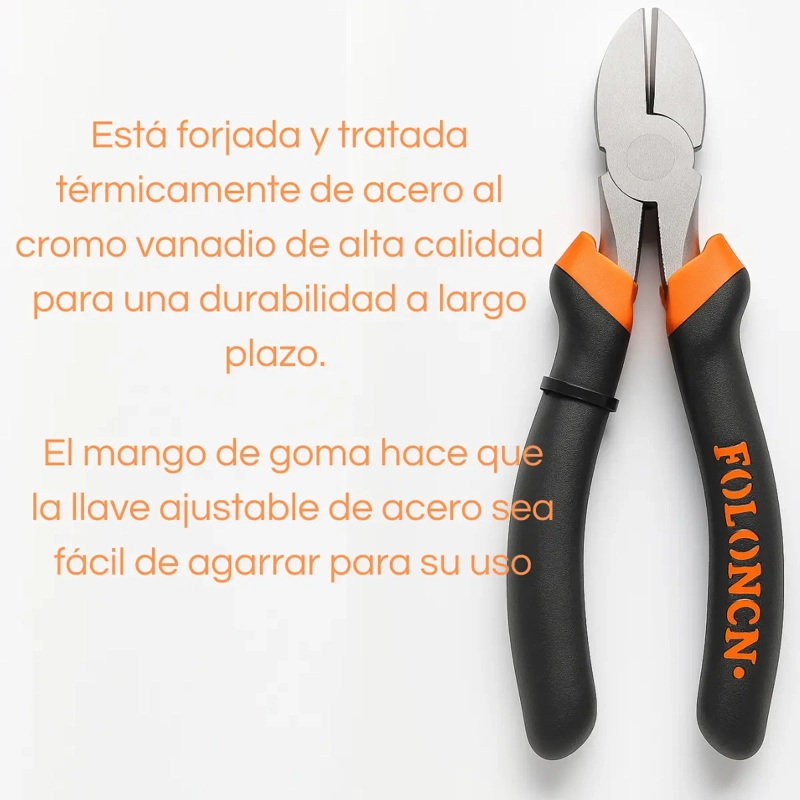 ALICATE PINZA DE CORTE PROFESIONAL MANGO ANTIDESLIZANTE - 4