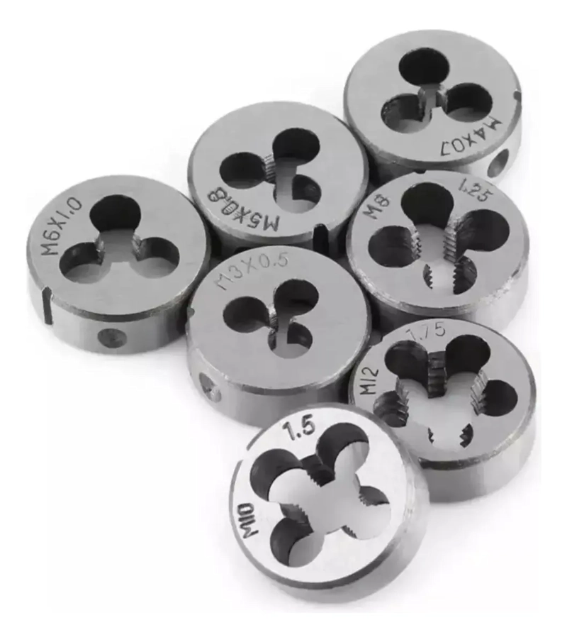 SET 8 PIEZAS DE TROQUELES PARA TORNILLOS Y VARILLAS - 2