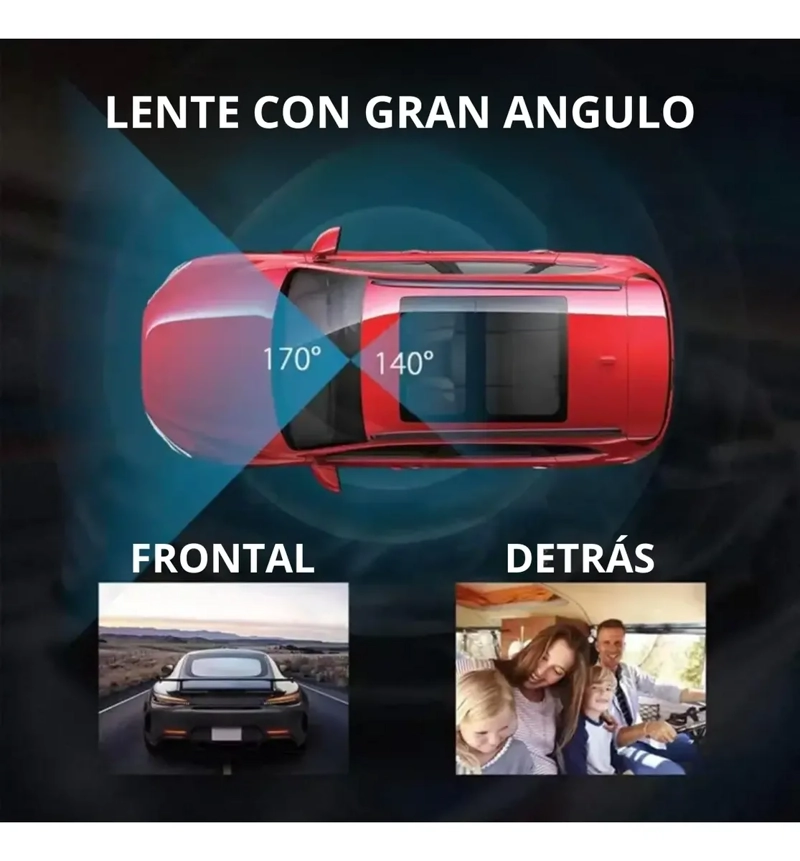 CAMARA PARA AUTO DUAL VISION FRONTAL HD 1080P - 6