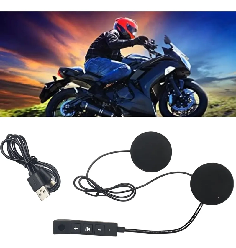 AUDIFONOS AURICULARES INALAMBRICO PARA CASCO MOTOCICLETA - 2