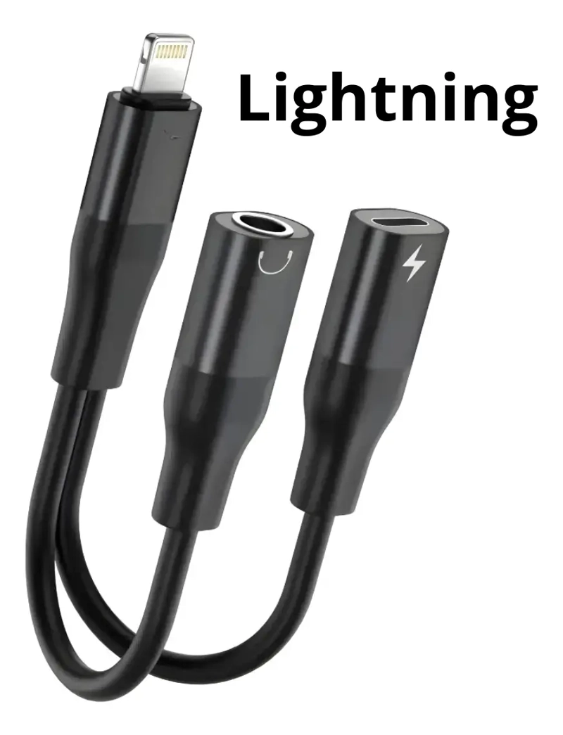 ADAPTADOR AUDIO COMPATIBLE LIGHTNING A AUX Y USB-C - 2
