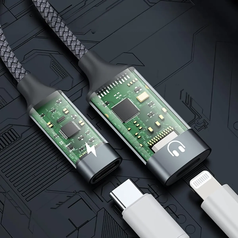 ADAPTADOR AUDIO COMPATIBLE LIGHTNING A AUX Y USB-C - 3
