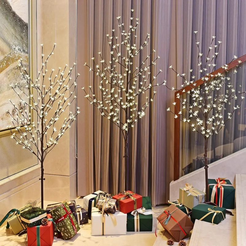 LAMPARA AMBIENTE DISEÑO ARBOL LUZ BLANCA CALIDA FRIA 150CM - 2