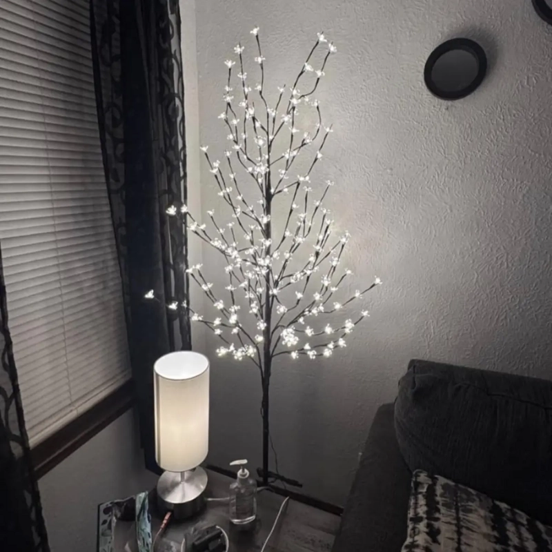 LAMPARA AMBIENTE DISEÑO ARBOL LUZ BLANCA CALIDA FRIA 150CM - 3
