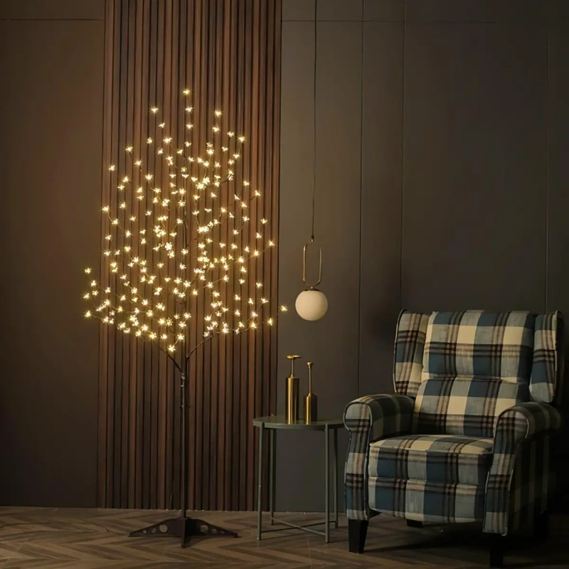 LAMPARA AMBIENTE DISEÑO ARBOL LUZ CALIDA AMARILLA 150CM - 8