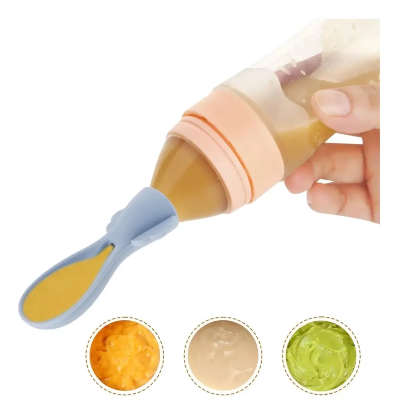 SET 5 PIEZAS CUCHARAS DISPENSADORAS DE SILICONA PARA BEBE S - 2