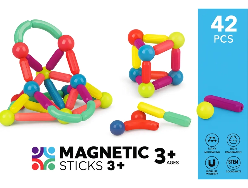 SET 42 PIEZAS BLOQUES JUGUETES DE CONSTRUCCION MAGNE TICOS - 2