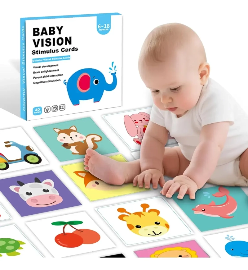 TARJETAS DE ESTIMULACION VISUAL DIDACTICO BEBE S 6 A 18 MESES - 1