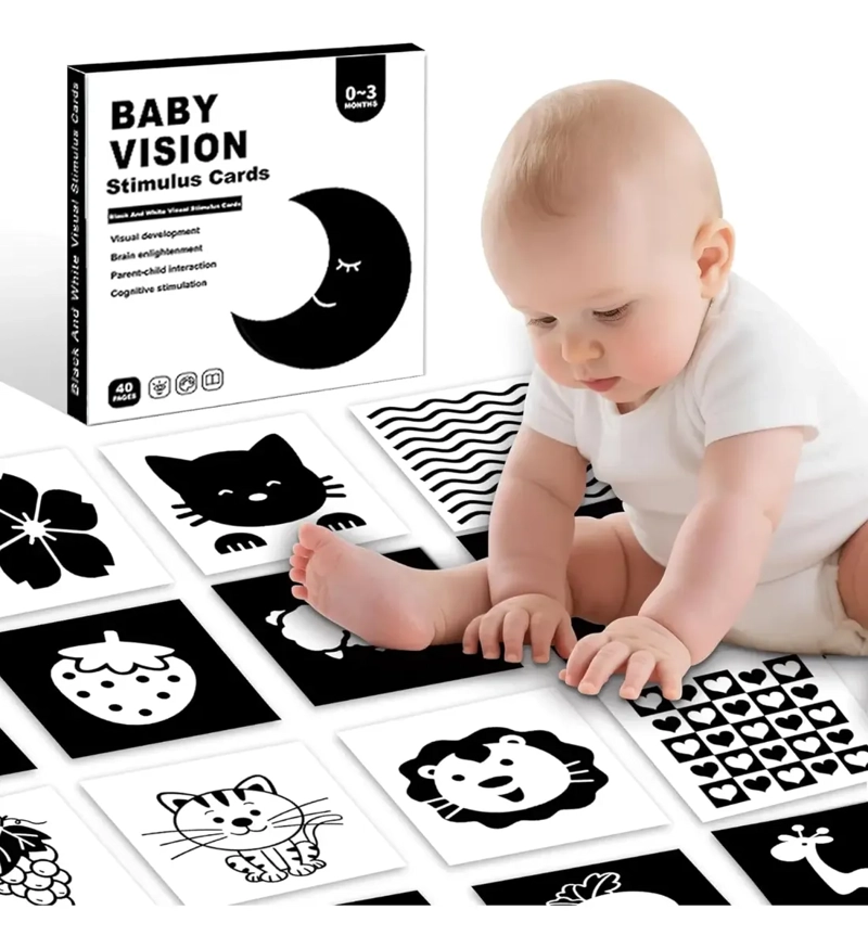 TARJETAS DE ESTIMULACION VISUAL DIDACTICO BEBE S 0 A 3 MESES - 1