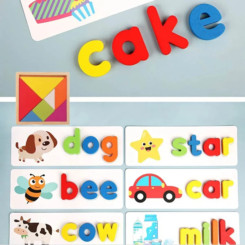 JUEGO DIDACTICO ROMPECABEZAS MADERA TARJETAS SENSORIAL BEBE - 4