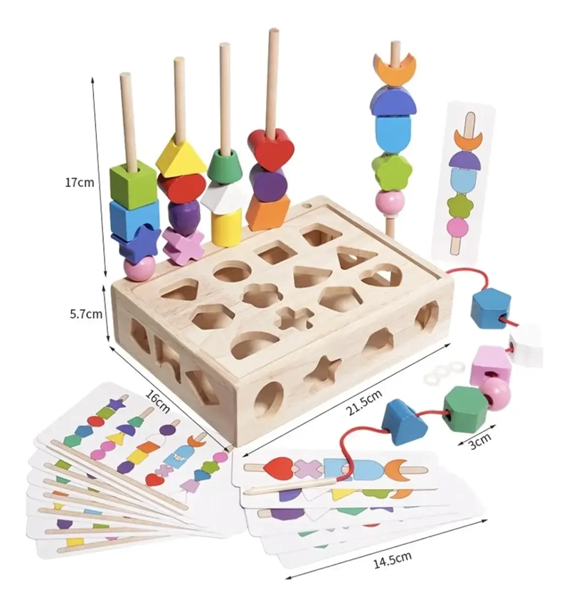 JUEGO DIDACTICO ROMPECABEZAS MADERA SENSORIAL BEBE - 4