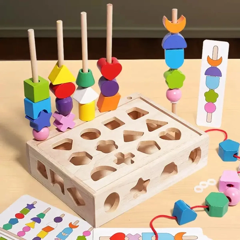 JUEGO DIDACTICO ROMPECABEZAS MADERA SENSORIAL BEBE - 5