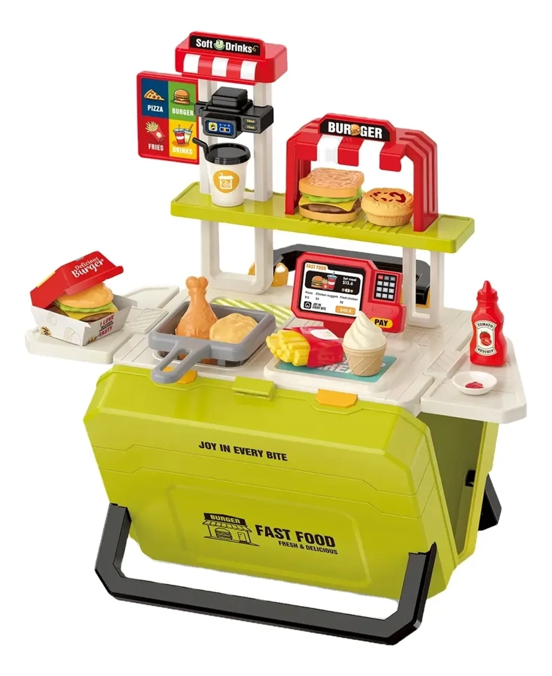 SET MALETA JUGUETE DE COCINA COMIDA PARA BEBE S NIÑOS - 1