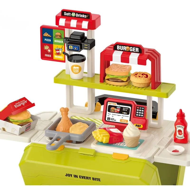 SET MALETA JUGUETE DE COCINA COMIDA PARA BEBE S NIÑOS - 5