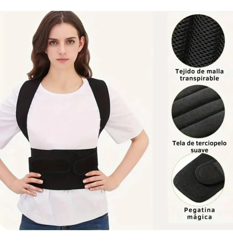FAJA CINTURON SOPORTE ESPALDA BAJA LUMBAR AJUSTABLE - 3