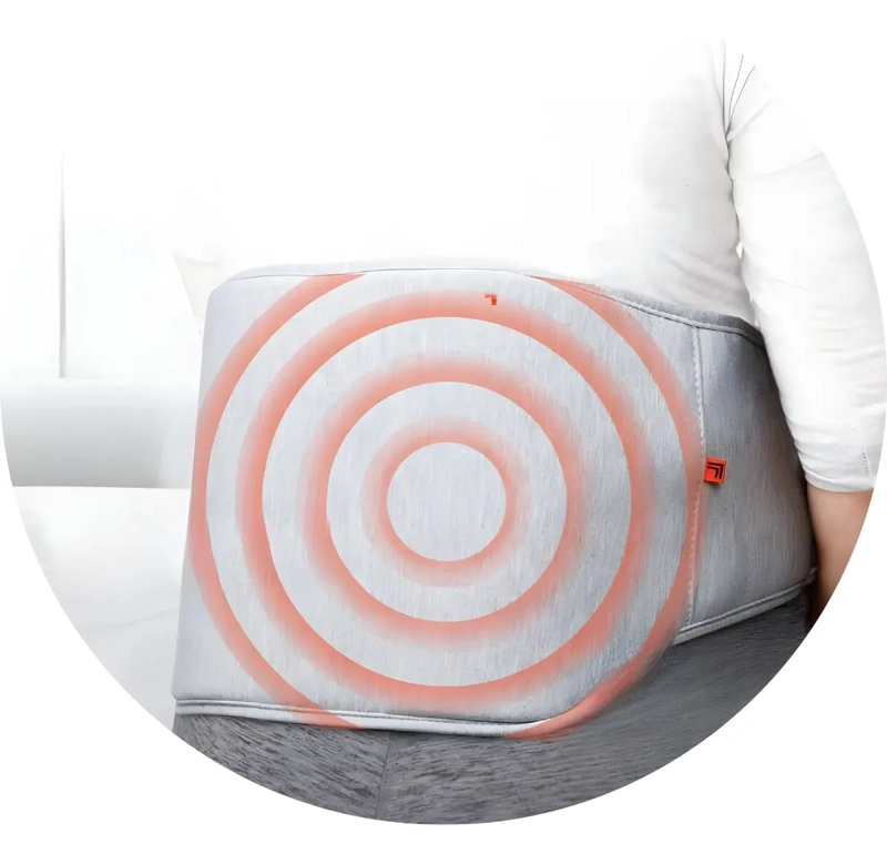 CINTURON LUMBAR MASAJEADOR CON CALOR RELAJANTE - 1