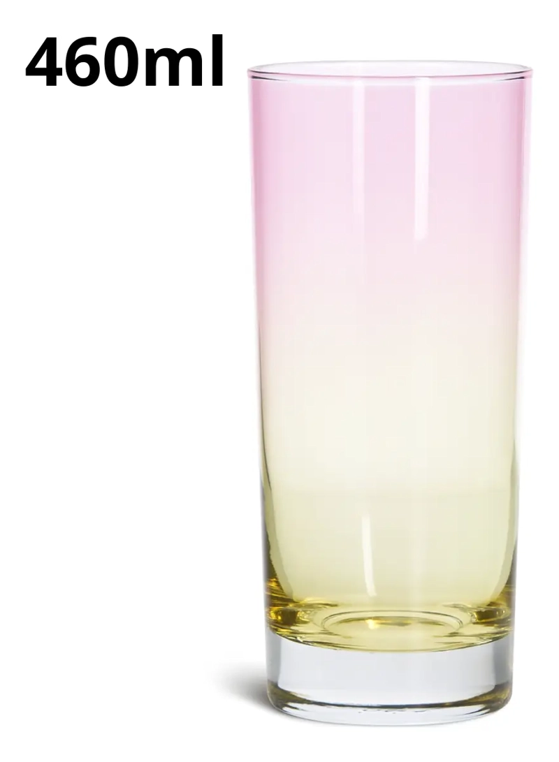 PACK 6 VASOS VIDRIO DISEÑO TORNASOL 460ML 16OZ - 2
