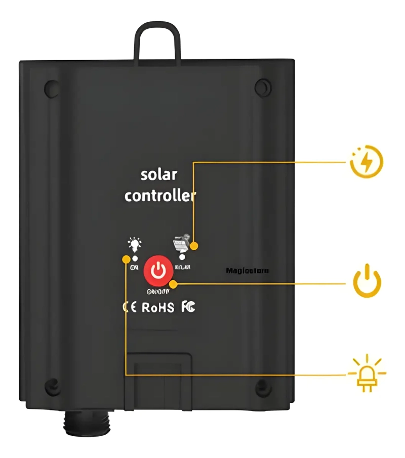 GUIRNALDA FOCOS EXTERIOR RECARGA SOLAR 5 METROS LUZ CALIDA - 8