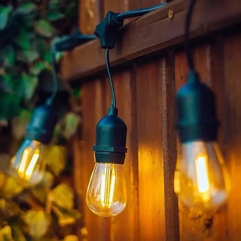 GUIRNALDA FOCOS EXTERIOR RECARGA SOLAR 5 METROS LUZ CALIDA - 9