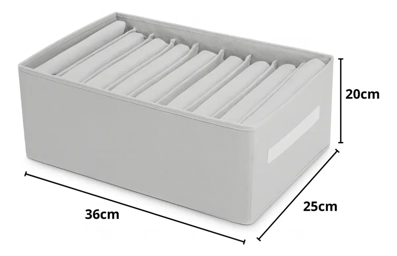 CAJA DE ALMACENAMIENTO ORGANIZADOR ROPA MULTIUSO 36X25X20CM - 4