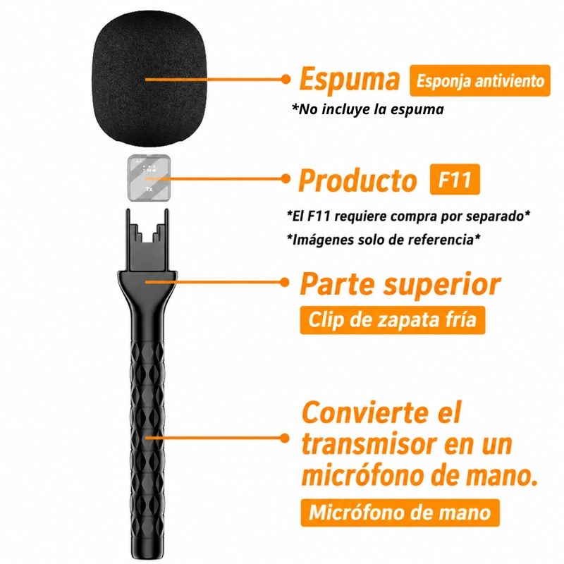 SOPORTE ADAPTADOR PARA MICROFONO INALAMBRICO TIPO HANDHELD - 4