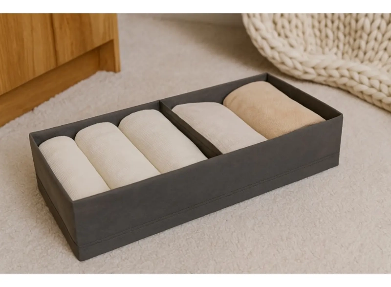 CAJA DE ALMACENAMIENTO ORGANIZADOR ROPA MULTIUSO 20X51X10CM - 3