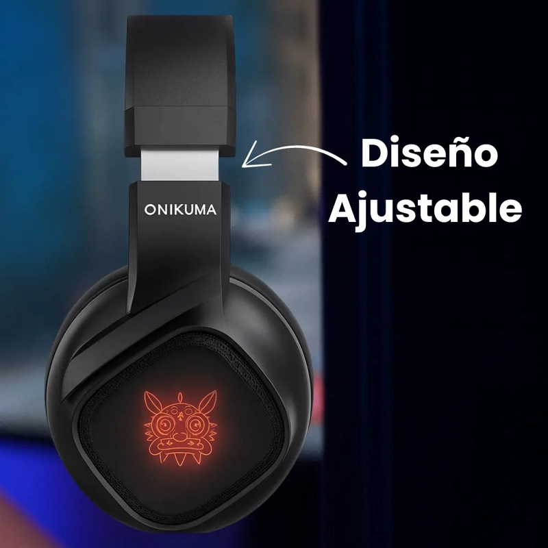 AUDIFONOS DE CABLE GAMER PROFESIONAL CON MICROFONO NEGRO - 5