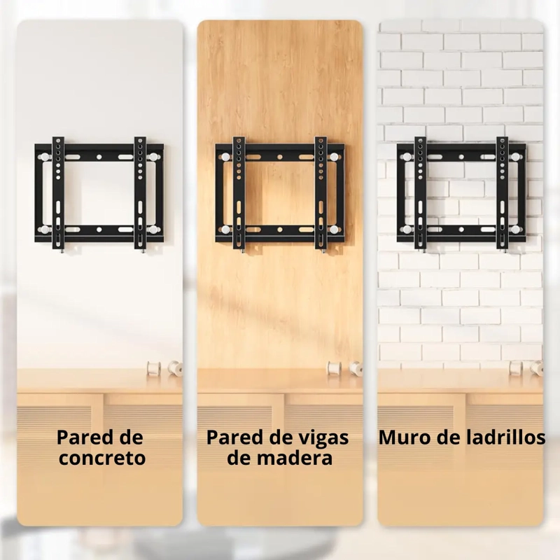 SOPORTE BASE DE PARED PARA TELEVISOR TV 14- 42 PULGADAS - 3