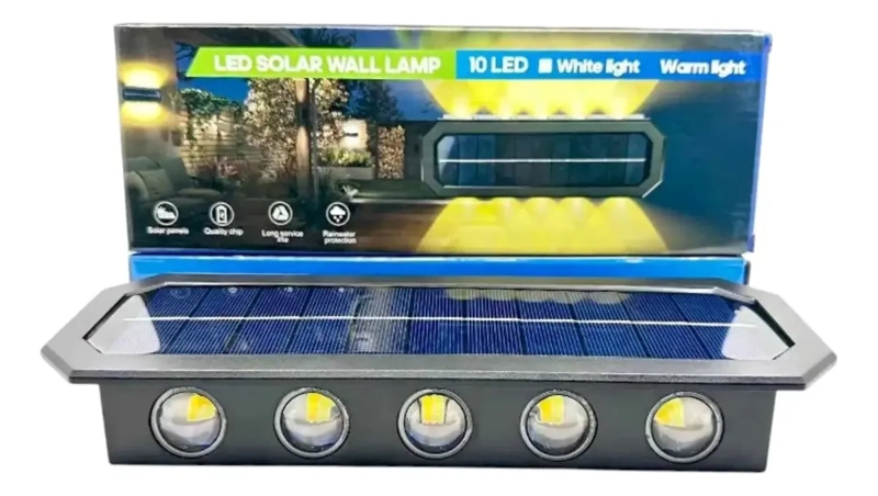 FOCO LAMPARA EXTERIOR RECARGA SOLAR LUZ CALIDA Y FRIA - 1
