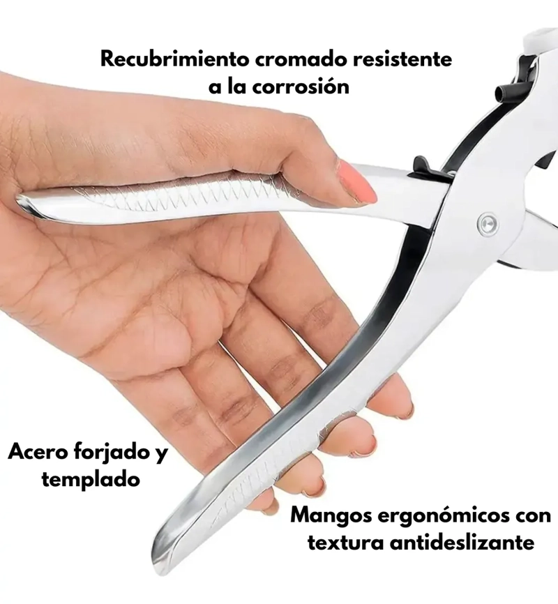KIT SACABOCADOS OJALADORA OJETES + PINZA PERFORADORA CUERO - 3