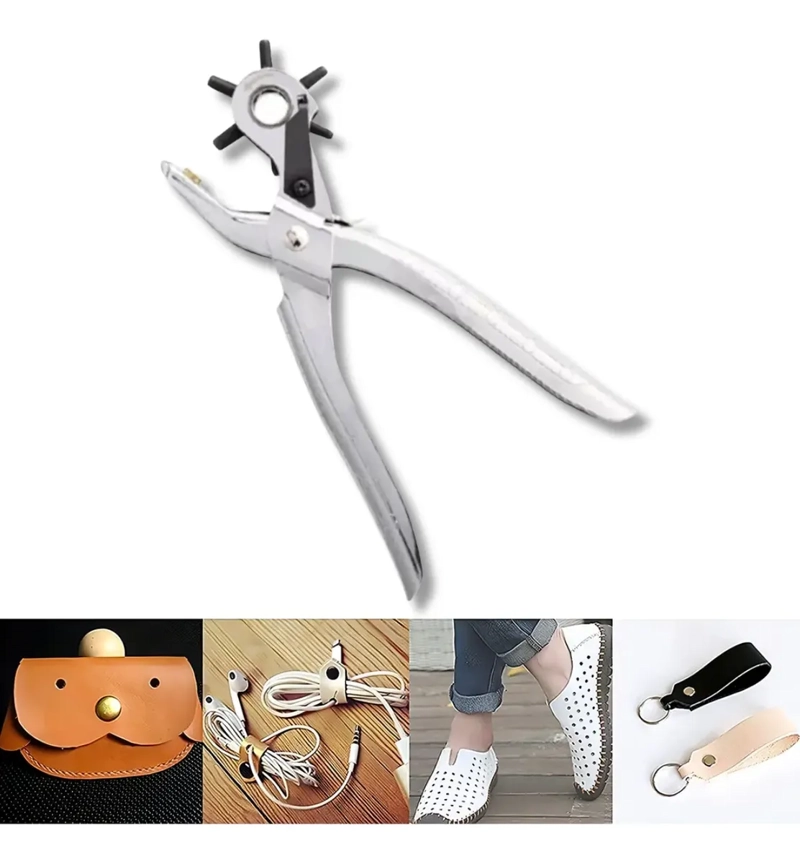 KIT SACABOCADOS OJALADORA OJETES + PINZA PERFORADORA CUERO - 5