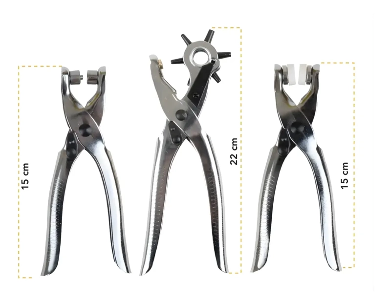 KIT SACABOCADOS OJALADORA OJETES + PINZA PERFORADORA CUERO - 6