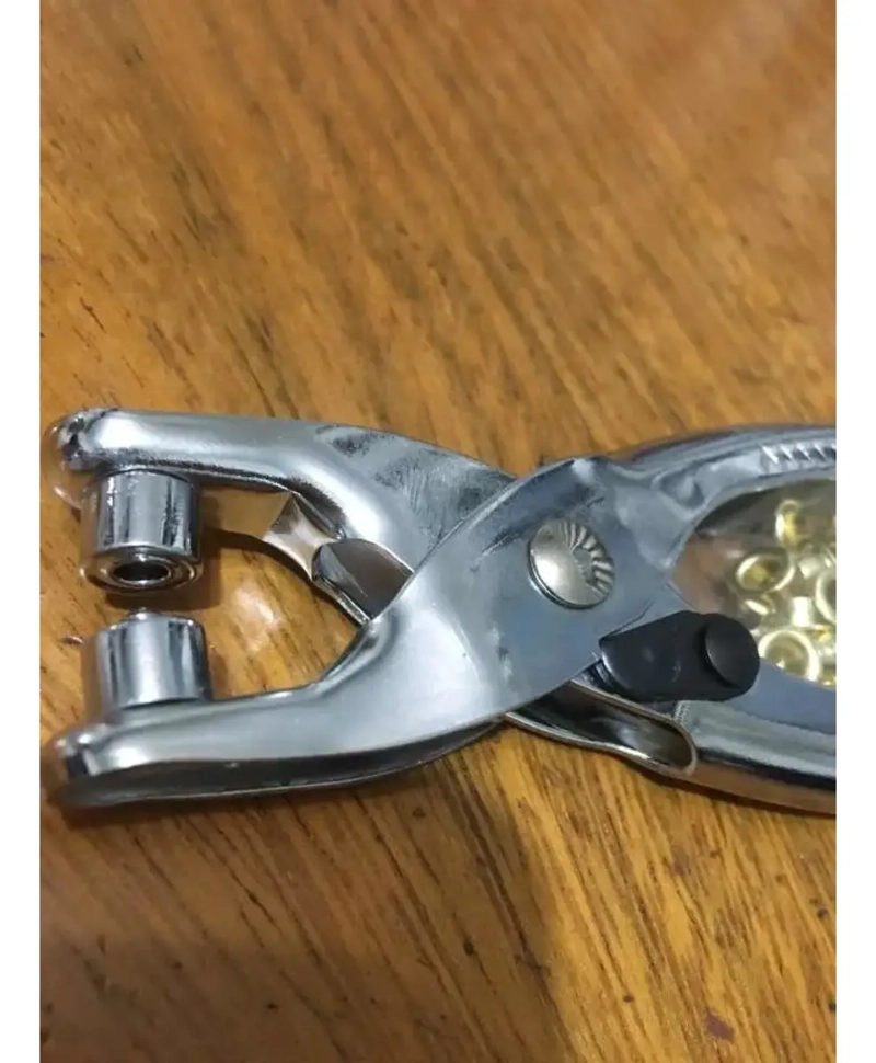 OJALADORA MANUAL CON OJETES PINZA PARA OJALILLOS CUERO TELA - 4