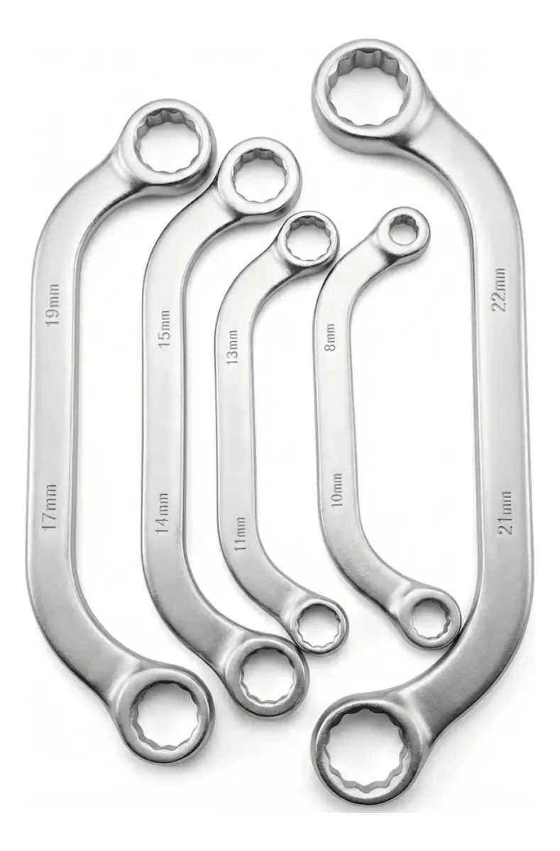 SET 5 LLAVES ACODADAS CURVA ME TRICAS 8-22MM ALTA RESISTENCIA - 1