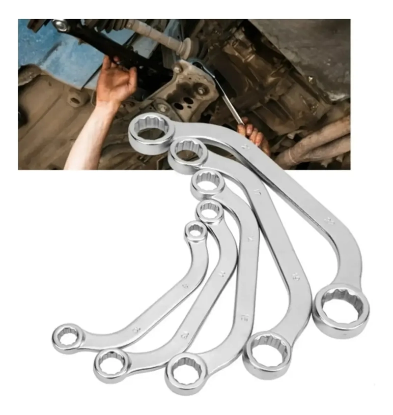 SET 5 LLAVES ACODADAS CURVA ME TRICAS 8-22MM ALTA RESISTENCIA - 2