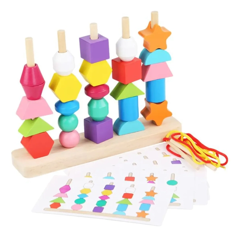 JUEGO DIDACTICO INFANTIL MADERA FORMA GEOME TRICAS MONTESSORI - 1