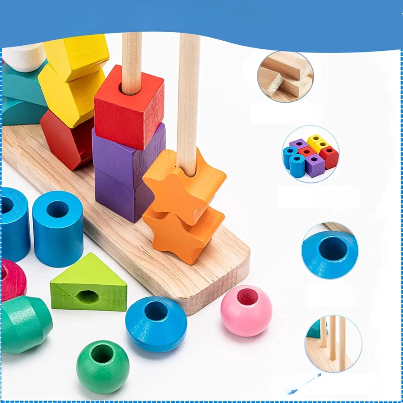 JUEGO DIDACTICO INFANTIL MADERA FORMA GEOME TRICAS MONTESSORI - 5