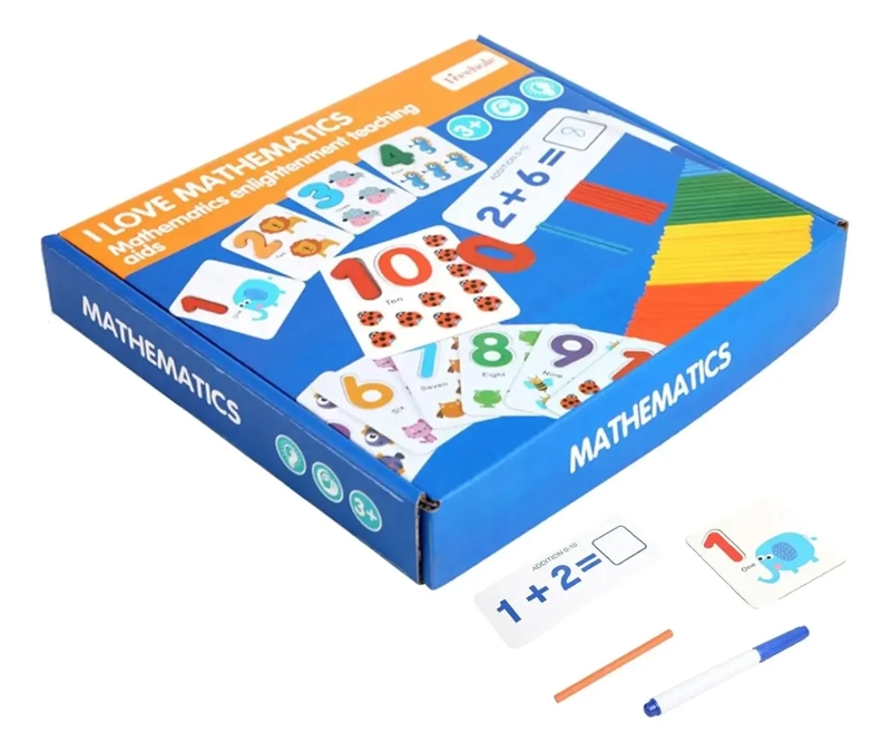 JUEGO DIDACTICO INFANTIL MATEMATICAS TARJETAS MONTESSORI 3+ - 1