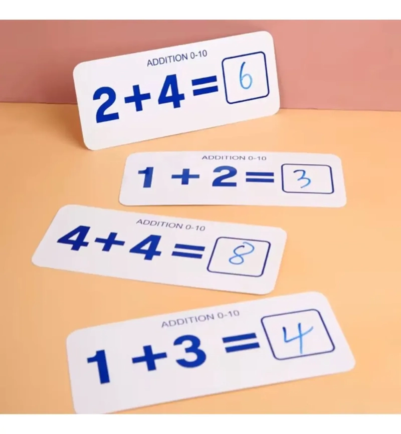 JUEGO DIDACTICO INFANTIL MATEMATICAS TARJETAS MONTESSORI 3+ - 4