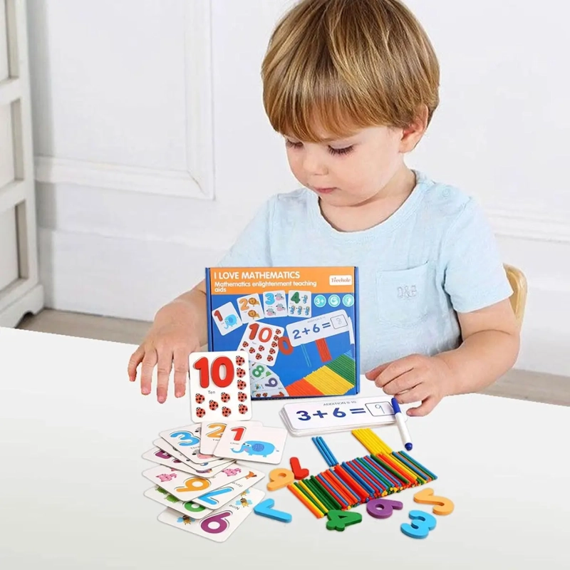 JUEGO DIDACTICO INFANTIL MATEMATICAS TARJETAS MONTESSORI 3+ - 7