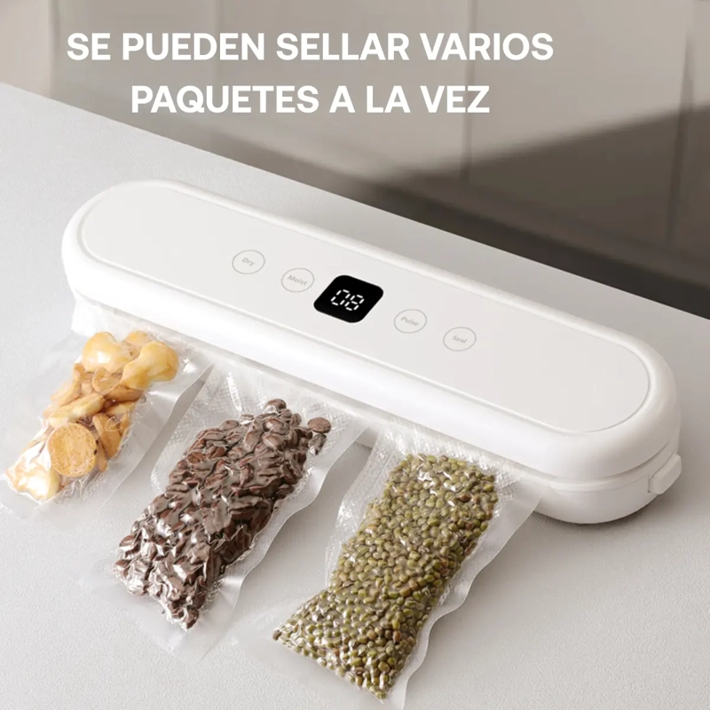 MAQUINA SELLADORA DE BOLSAS AL VACIO ALIMENTOS MULTIUSO 25CM - 6