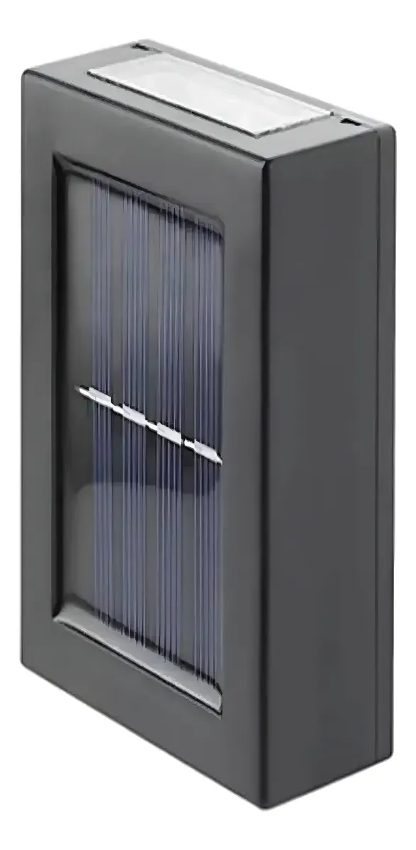 LAMPARA DE PARED FOCO EXTERIOR JARDIN CARGA SOLAR LUZ CALIDA - 1