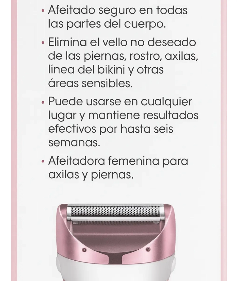 MAQUINA DEP AFEITADORA MUJER RECARGABLE INALAMBRICA MULTIUSO - 6