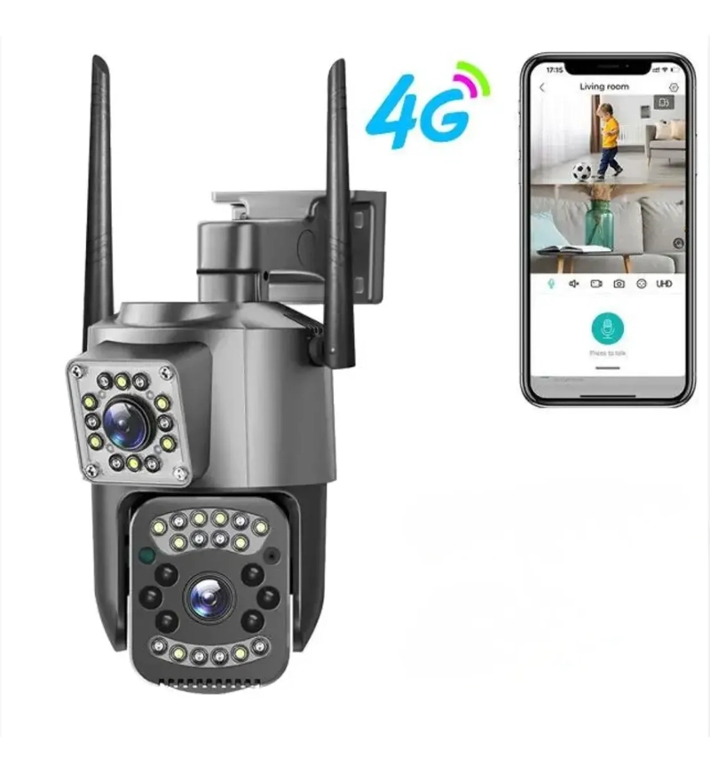 CAMARA DE SEGURIDAD HOGAR DUAL CONEXION CHIP CELULAR 4G - 2