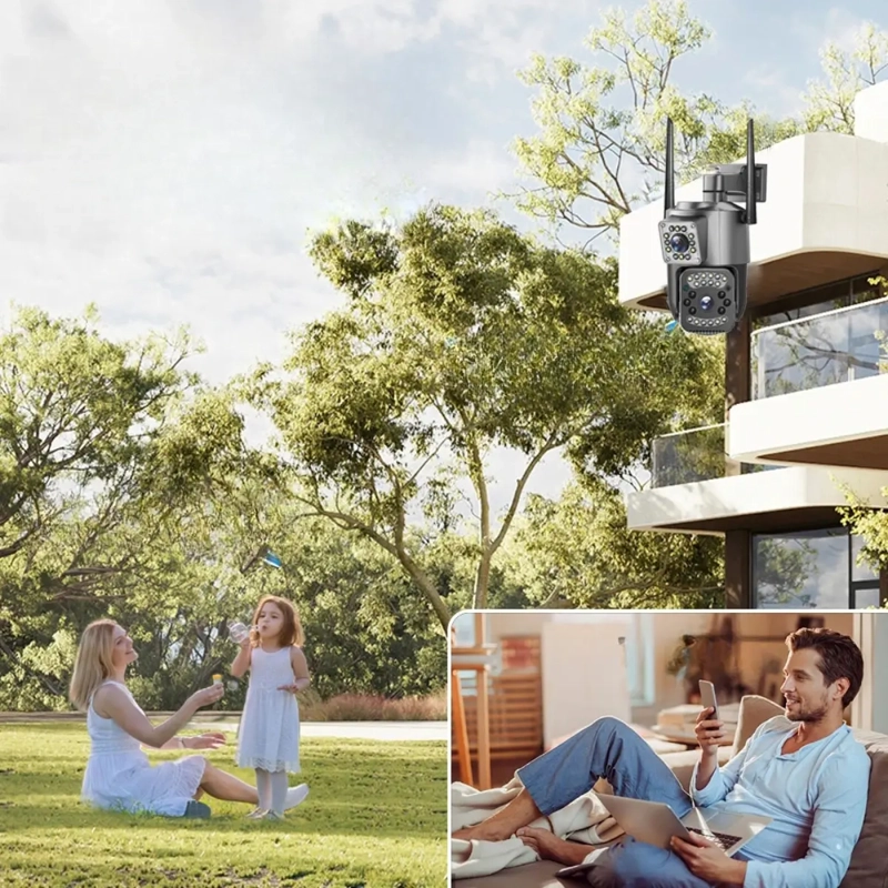CAMARA DE SEGURIDAD HOGAR DUAL CONEXION CHIP CELULAR 4G - 9