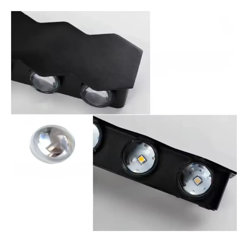 LAMPARA APLIQUE FOCO PARED NEGRO HOGAR LUZ CALIDA - 2